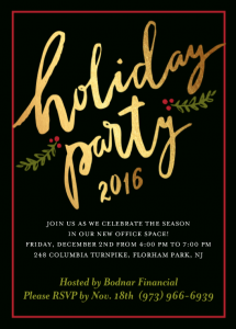 holiday party invite