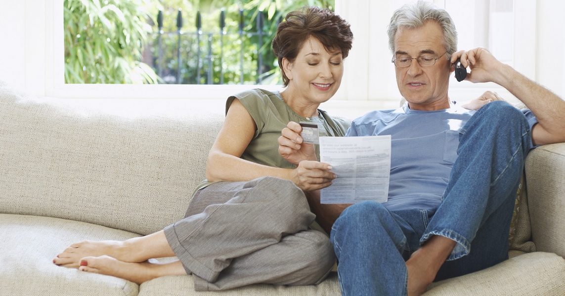 couple paying bills