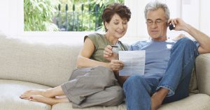couple paying bills